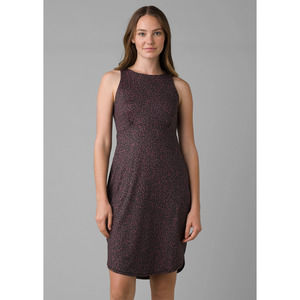 prAna Size S Emerald Lake Dress Deep Pine Spots Purple Sleeveless Athleisure NEW